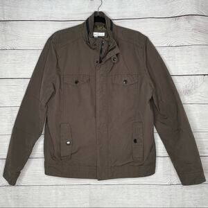 Kenneth Cole Green Long Sleeve Zipper Front Jacket Coat M